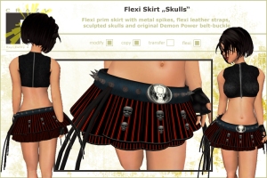Flexi Skirt "Skulls"