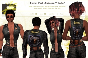 Denim Vest Sabaton Tribute